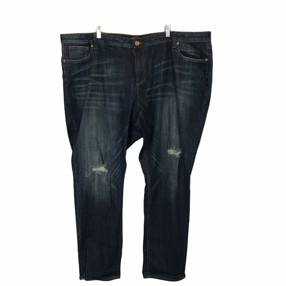 Kut From The Kloth Womens Blue High Rise Catherine Slouchy Boyfriend Jeans 24W